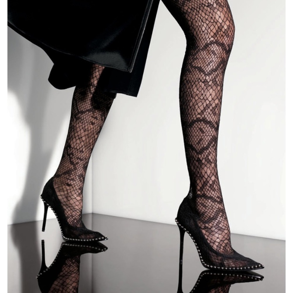 Alexander Wang Black Stud-Trim Over-the-Knee Pointed Stiletto Boots